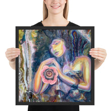 Load image into Gallery viewer, Virgo Oil Painting Print, Framed Poster, Original Art by Melodia, Zodiac, Astrology Inspired Art, Decor, Boho, Modern, Contemporary,Eclectic