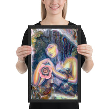 Load image into Gallery viewer, Virgo Oil Painting Print, Framed Poster, Original Art by Melodia, Zodiac, Astrology Inspired Art, Decor, Boho, Modern, Contemporary,Eclectic