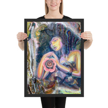 Load image into Gallery viewer, Virgo Oil Painting Print, Framed Poster, Original Art by Melodia, Zodiac, Astrology Inspired Art, Decor, Boho, Modern, Contemporary,Eclectic