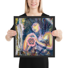 Load image into Gallery viewer, Virgo Oil Painting Print, Framed Poster, Original Art by Melodia, Zodiac, Astrology Inspired Art, Decor, Boho, Modern, Contemporary,Eclectic