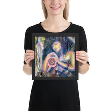 Load image into Gallery viewer, Virgo Oil Painting Print, Framed Poster, Original Art by Melodia, Zodiac, Astrology Inspired Art, Decor, Boho, Modern, Contemporary,Eclectic