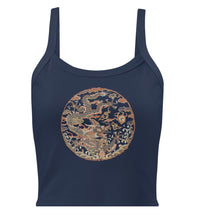 Load image into Gallery viewer, Women’s Micro-Rib Tank Top: Women's Cotton Tank Top: Qing Dynasty Dragon Medallion Graphic Tee | 17th Century Chinese Textile Art | Unknown Artist Collection
