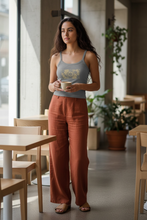 Load image into Gallery viewer, Women’s Micro-rib Tank Top: Vintage Art Nouveau Inspired Floral Design

