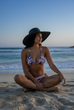 Load image into Gallery viewer, Sand Gold, Marble Wash Recycled String Bikini Top, Top Only
