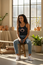 Load image into Gallery viewer, Flaming Heart Milagro Women’s Micro-rib Crop Tank Top- Blush Pink Hue
