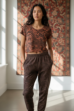 Load image into Gallery viewer, Vintage Phoenix + Floral Print Crop Tee
