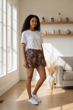 Load image into Gallery viewer, Flower &amp; Vine Cotton Shorts in Wood Rose
