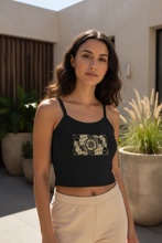 Load image into Gallery viewer, Women’s Micro-rib Tank Top: Vintage Art Nouveau Inspired Floral Design
