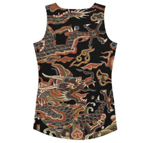 Load image into Gallery viewer, Dragon Medallion Poly Tank, Qing Dynasty Art Print, Boho Yoga Festival Top

