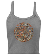 Load image into Gallery viewer, Women’s Micro-Rib Tank Top: Women's Cotton Tank Top: Qing Dynasty Dragon Medallion Graphic Tee | 17th Century Chinese Textile Art | Unknown Artist Collection

