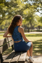 Load image into Gallery viewer, Phoenix + Floral Poly Crop Top, Celestial Slate
