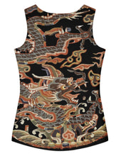 Load image into Gallery viewer, Women's Cotton Tank Top: Qing Dynasty Dragon Medallion Graphic Tee | 17th Century Chinese Textile Art | Unknown Artist Collection
