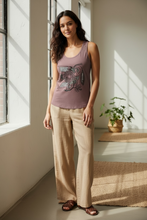 Load image into Gallery viewer, Cotton Tank: Vintage Art Nouveau Bird + Blossom Women's Cotton Tank Top

