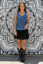 Load image into Gallery viewer, Phoenix + Floral Celestial Slate Poly Tank, Vintage Art Print, Wearable Art
