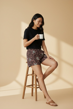 Load image into Gallery viewer, Flower &amp; Vine Cotton Shorts in Wood Rose
