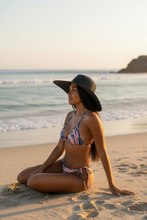 Load image into Gallery viewer, Sand Gold, Marble Wash Recycled String Bikini Top, Top Only
