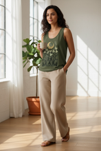 Load image into Gallery viewer, Cotton Tank: Moonlight, Vintage Art Nouveau Design, Boho, Art Tank, Women's Cotton Tank Top
