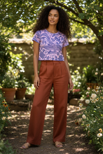 Load image into Gallery viewer, Vintage Phoenix + Floral Print Crop Tee- Baby Pink
