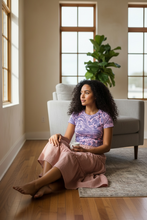 Load image into Gallery viewer, Vintage Phoenix + Floral Print Crop Tee- Baby Pink
