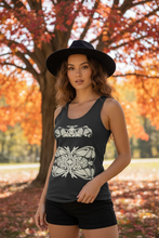 Load image into Gallery viewer, Art Nouveau Bats Poly Tank, Vintage Gothic Print, Boho Statement Top
