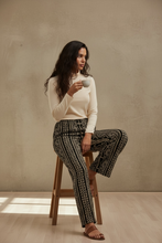 Load image into Gallery viewer, Shakti Lace Cotton Wide Leg Pants, Boho Cotton Pants, Yoga, Festival, Comfortable Lounge Pants
