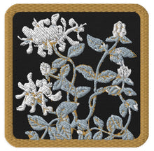 Load image into Gallery viewer, Honeysuckle Embroidered Tactical Patch, Art Nouveau Hook + Loop Patch
