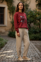 Load image into Gallery viewer, Bird + Blossom, Vintage Art, Boho Premium Sweatshirt

