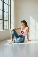 Load image into Gallery viewer, Flaming Heart Milagro Women’s Micro-rib Crop Tank Top
