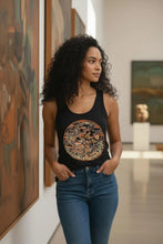 Load image into Gallery viewer, Women's Cotton Tank Top: Qing Dynasty Dragon Medallion Graphic Tee | 17th Century Chinese Textile Art | Unknown Artist Collection
