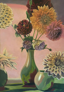 Dahlias, Original Painting