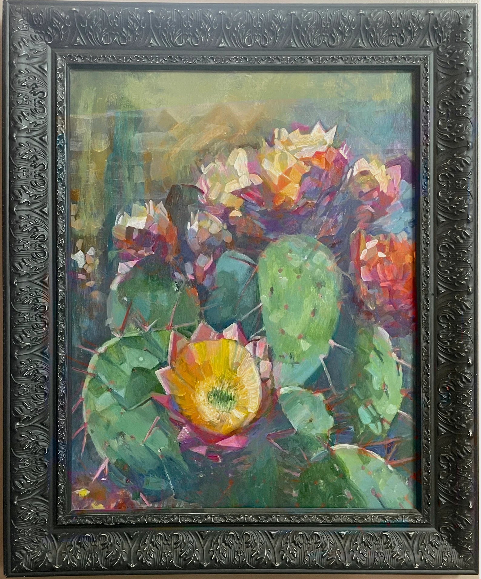 Prickly Pears in Bloom original painting