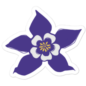 Columbine Flower Sticker, Art Sticker