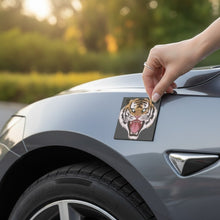 Load image into Gallery viewer, Melodia Gallery Korean Tiger Minhwa vintage art car magnet with roaring mouth and bright eyes.
