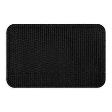 Load image into Gallery viewer, Melodia Gallery black embroidered tactical patch with hook and loop backing, featuring a passionflower design.
