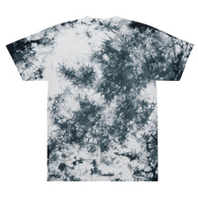 Load image into Gallery viewer, Melodia Gallery oversized tie-dye t-shirt in black and white heavyweight cotton with a ribbed neck.

