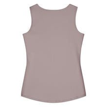 Load image into Gallery viewer, Melodia Gallery Women's Cotton Tank Top, taupe, form-fitting silhouette, 95% cotton, 5% elastane blend.
