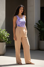 Load image into Gallery viewer, Melodia Gallery women's baby pink 100% cotton tank top with vintage phoenix and floral design.
