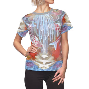 Pisces Oil Painting on Women&#39;s AOP Cut & Sew Tee