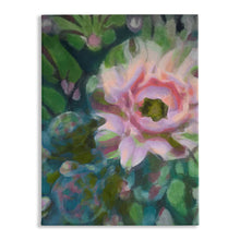 Load image into Gallery viewer, Cactus Bloom I, Oil Painting Reproduction Printed On Traditional Stretched Canvas, Original Art By Melodia, Cactus, Cacti, Succulent Art
