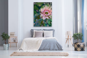Cactus Bloom I, Oil Painting Reproduction Printed On Traditional Stretched Canvas, Original Art By Melodia, Cactus, Cacti, Succulent Art