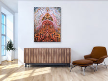 Load image into Gallery viewer, Energy Temple Oil Painting By Melodia Reproduced On Traditional Stretched Canvas, Original Art, Wall Art, Meditation, Spiritual, Energy Art
