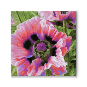 Pink Poppies Oil Painting Reproduction, Original Art By Melodia, Traditional Stretched Canvas, Cintemporary, Botanical, Floral, Flower Art