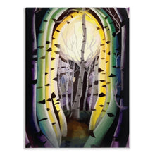 Load image into Gallery viewer, Tunnel, Original Oil Painting By Melodia Reproduced On Traditional Stretched Canvas, Contemporary, Aspens,Trees, Moon, Spiritual, Wall Art
