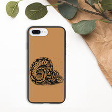 Load image into Gallery viewer, Snake Drawing Biodegradable phone case, iPhone Case with Original Art by Melodia Sublimation Peinted, Animal, Snake, Earthy, Boho Eco Case
