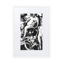 Load image into Gallery viewer, Triumph of Bacchus, Black and White, Lithograph Style Drawing, Reproduction, Matte Paper Framed Poster, Renaissance, Mid-Century Modern, Mat

