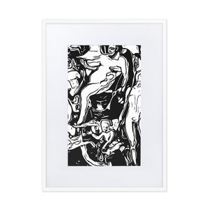 Triumph of Bacchus, Black and White, Lithograph Style Drawing, Reproduction, Matte Paper Framed Poster, Renaissance, Mid-Century Modern, Mat