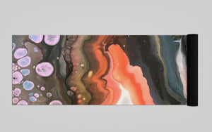 Geode Painting Yoga Mat, Earthy, Organic, Original Art By Melodia, High Quality Sublimation Print On Premium Yoga Mat