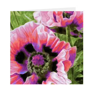 Pink Poppies Stationary Set Of Blank Folded Cards, Original Oil Painting Printed On A Set Of 10 Or 25 Cards, Floral, Botanical, Thank You