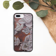 Load image into Gallery viewer, Echeveria I, Biodegradable iPhone Case, Original Oil Painting by Melodia, Printed on Eco-Friendly Case, Boho, Botanical, Succulent, Desert
