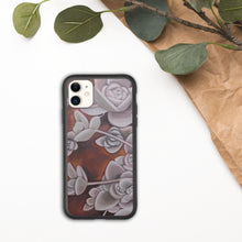 Load image into Gallery viewer, Echeveria I, Biodegradable iPhone Case, Original Oil Painting by Melodia, Printed on Eco-Friendly Case, Boho, Botanical, Succulent, Desert
